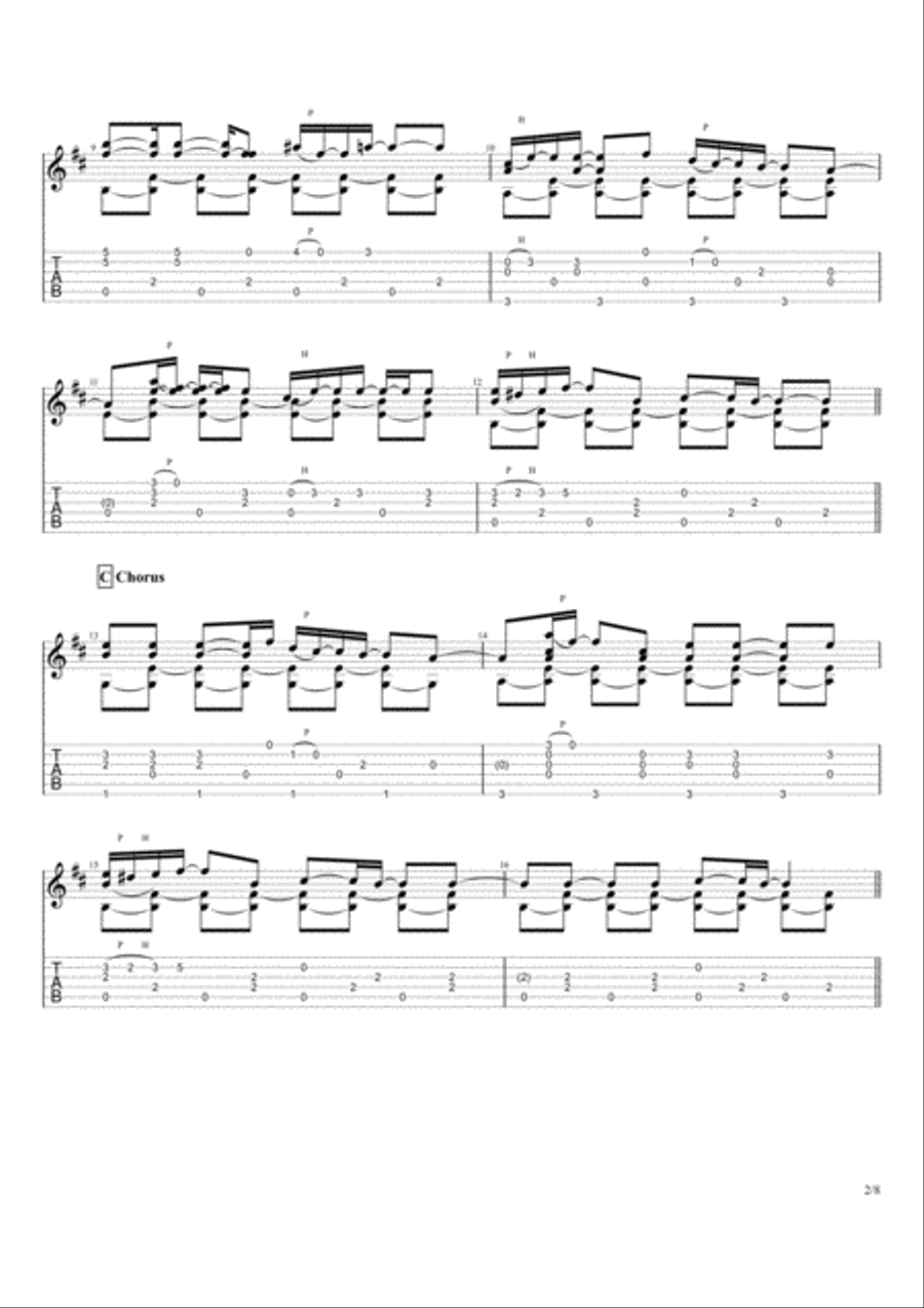 Teardrop (theme From House) Guitar Tablature scores gallery preview page 3