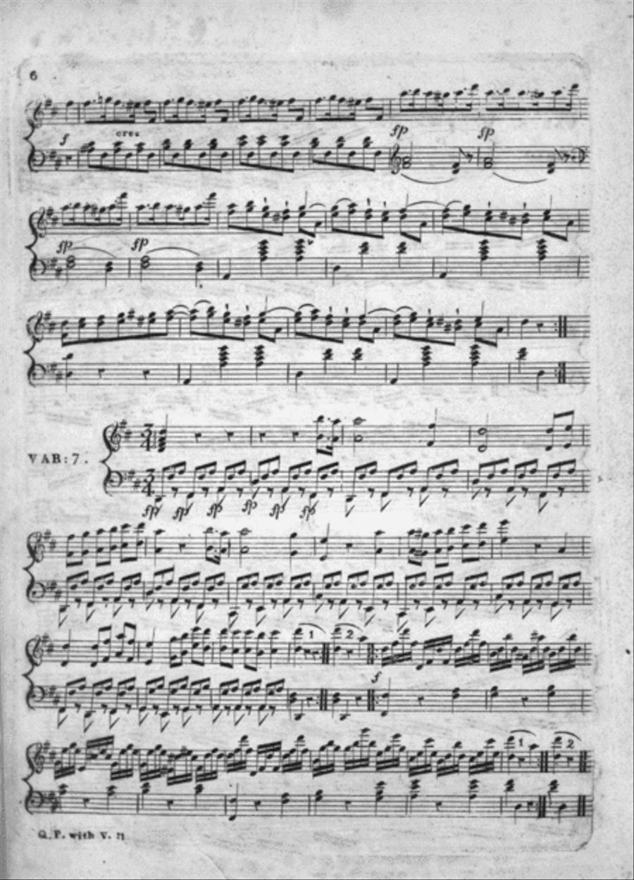 The Queen of Prussia's Waltz With Variations for the Piano Forte Piano Solo scores gallery preview page 6