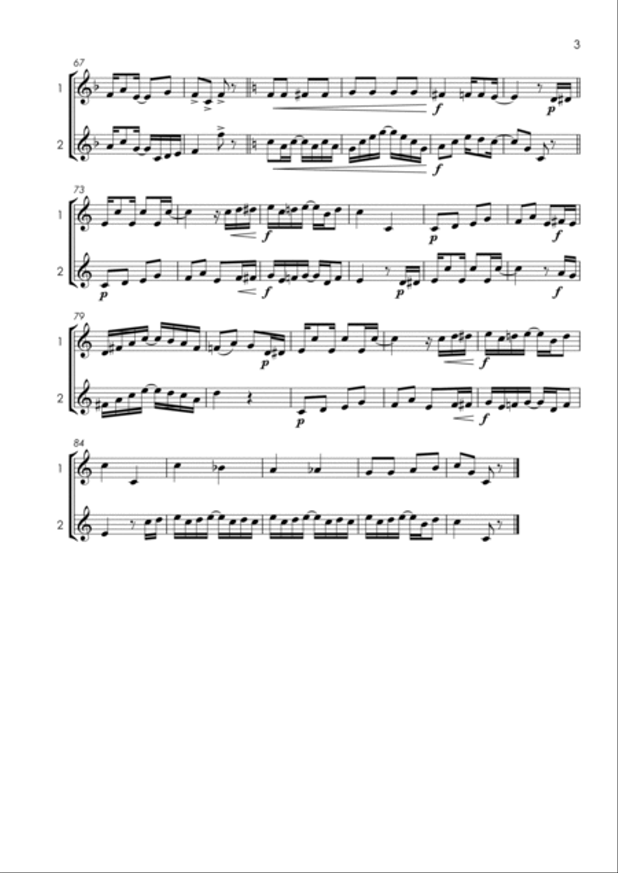 15 More Trumpet Duets for Fun (popular classics volume 2) - various levels Trumpet Duet scores gallery preview page 6