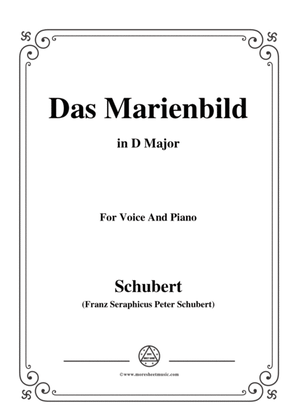 Schubert-Das Marienbild,in D Major,for Voice&Piano