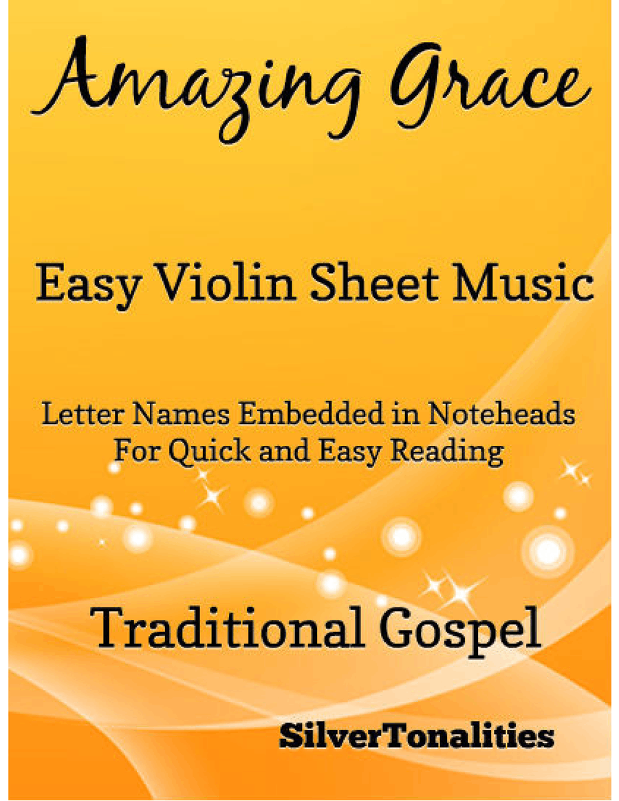 Amazing Grace Easy Violin Sheet Music Violin Solo scores gallery preview page 1