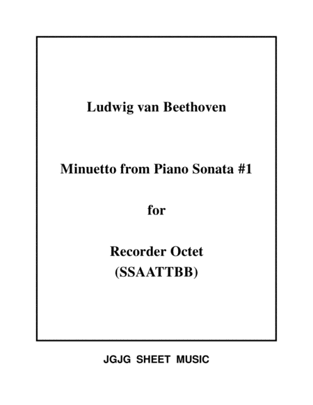 Beethoven Minuetto for Recorder Octet image number null