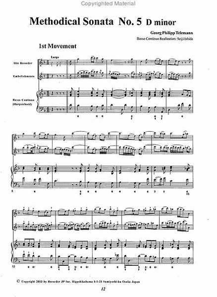 Methodical Sonata No. 5 D minor image number null