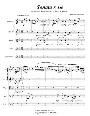 Scarlatti: Sonata K546 for String Orchestra
