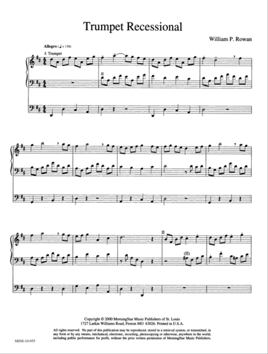 Trumpet March and Trumpet Recessional Trumpet scores gallery preview page 4