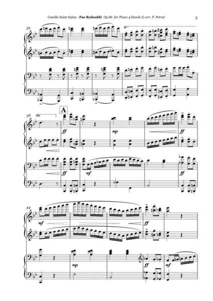 Saint-Saens - Pas Redouble Op.86 - 1 Piano 4 Hands image number null