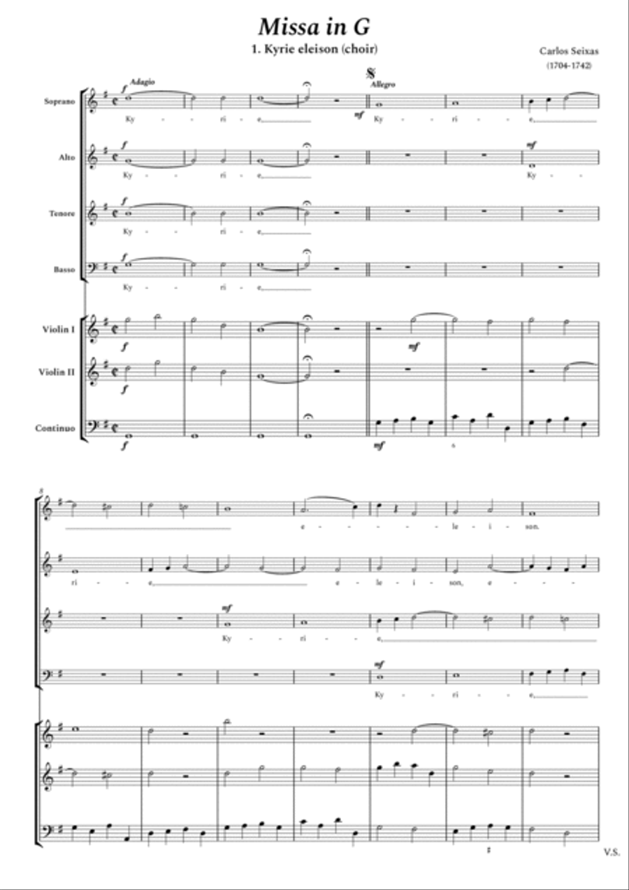 Mass in G Major - Kyrie eleison - Full Score and Parts String Orchestra scores gallery preview page 3
