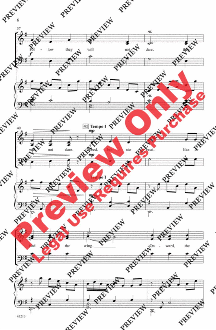 Over the Sea to Skye 3-Part scores gallery preview page 6