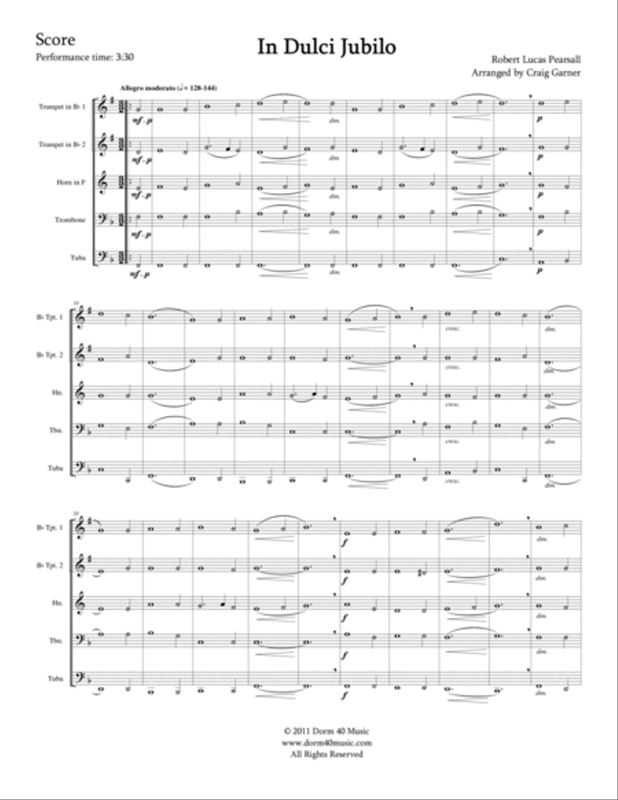 In dulci jubilo Brass Ensemble scores gallery preview page 2