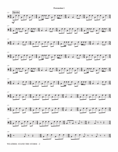 Weather: Stand The Storm (Full Orchestration) - Percussion 1