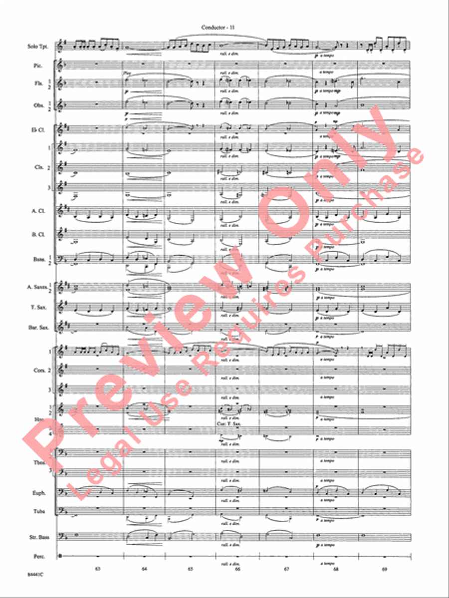 Trumpeter's Lullaby Concert Band scores gallery preview page 14