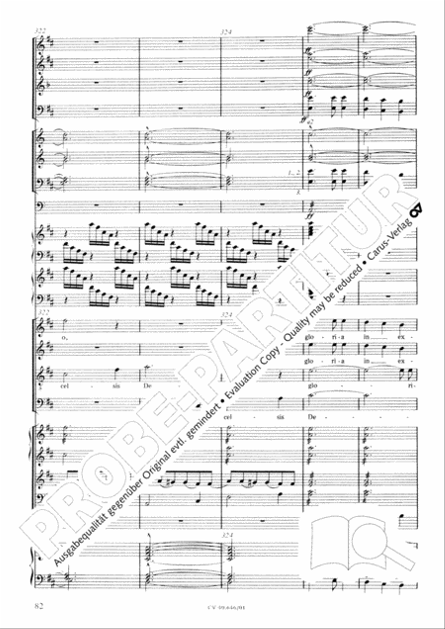 Mass in A Major (2 versions) STB scores gallery preview page 93