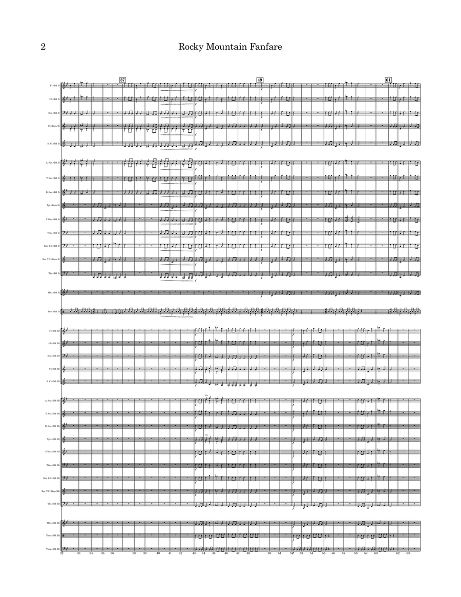 Rocky Mountain Fanfare Concert Band scores gallery preview page 3