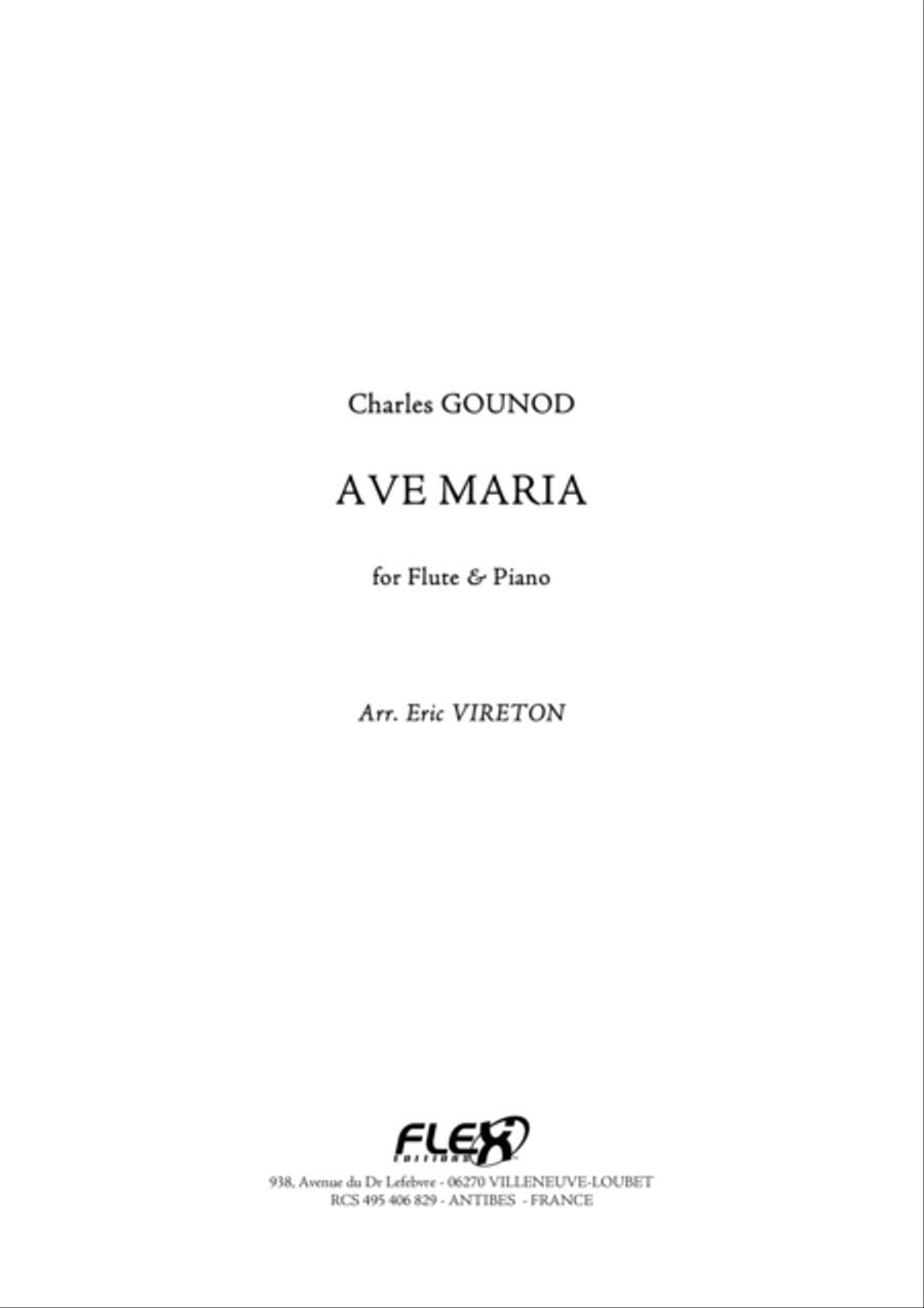Ave Maria Flute Solo scores gallery preview page 1