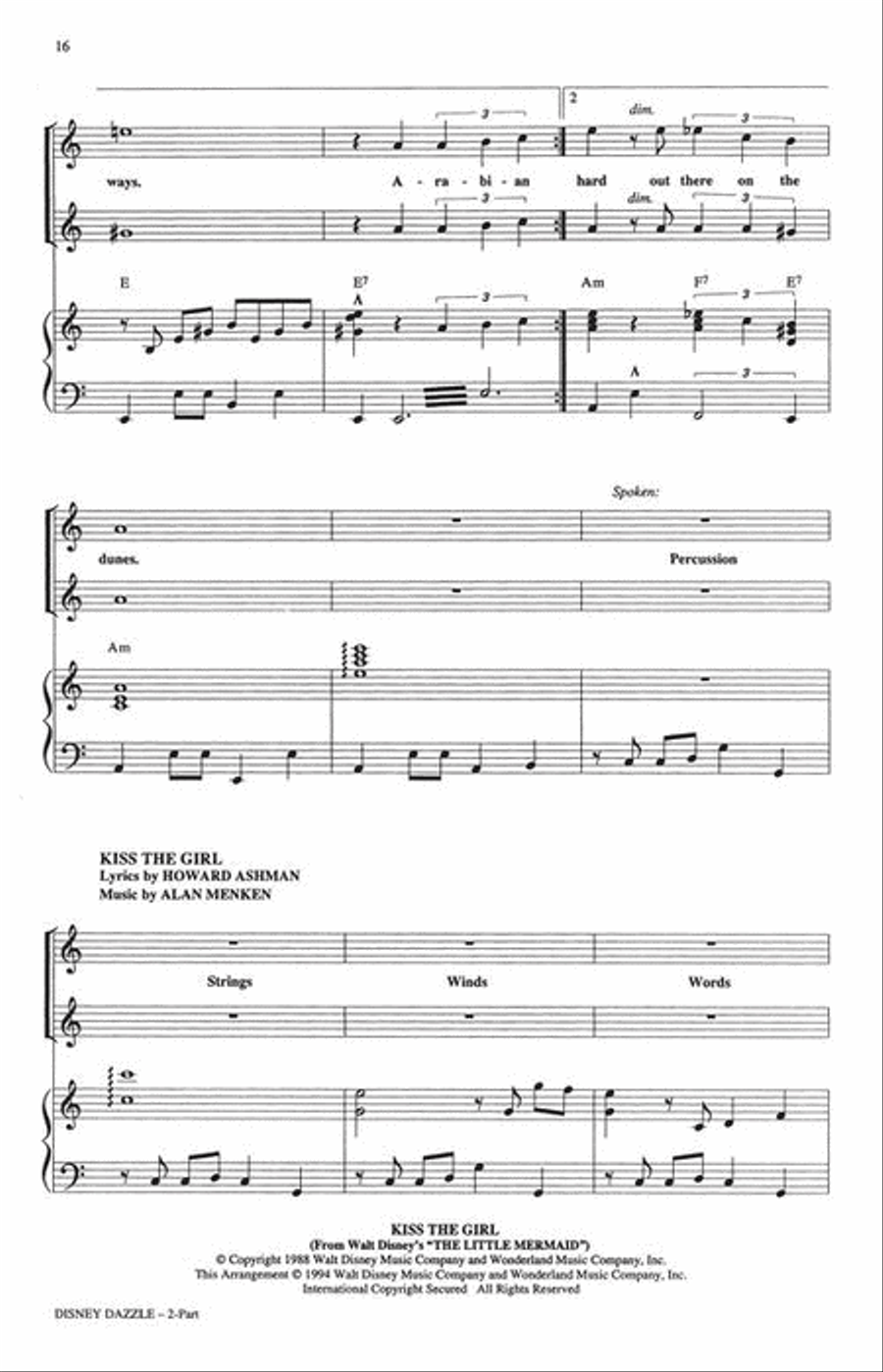 Disney Dazzle! (Medley) 2-Part scores gallery preview page 5