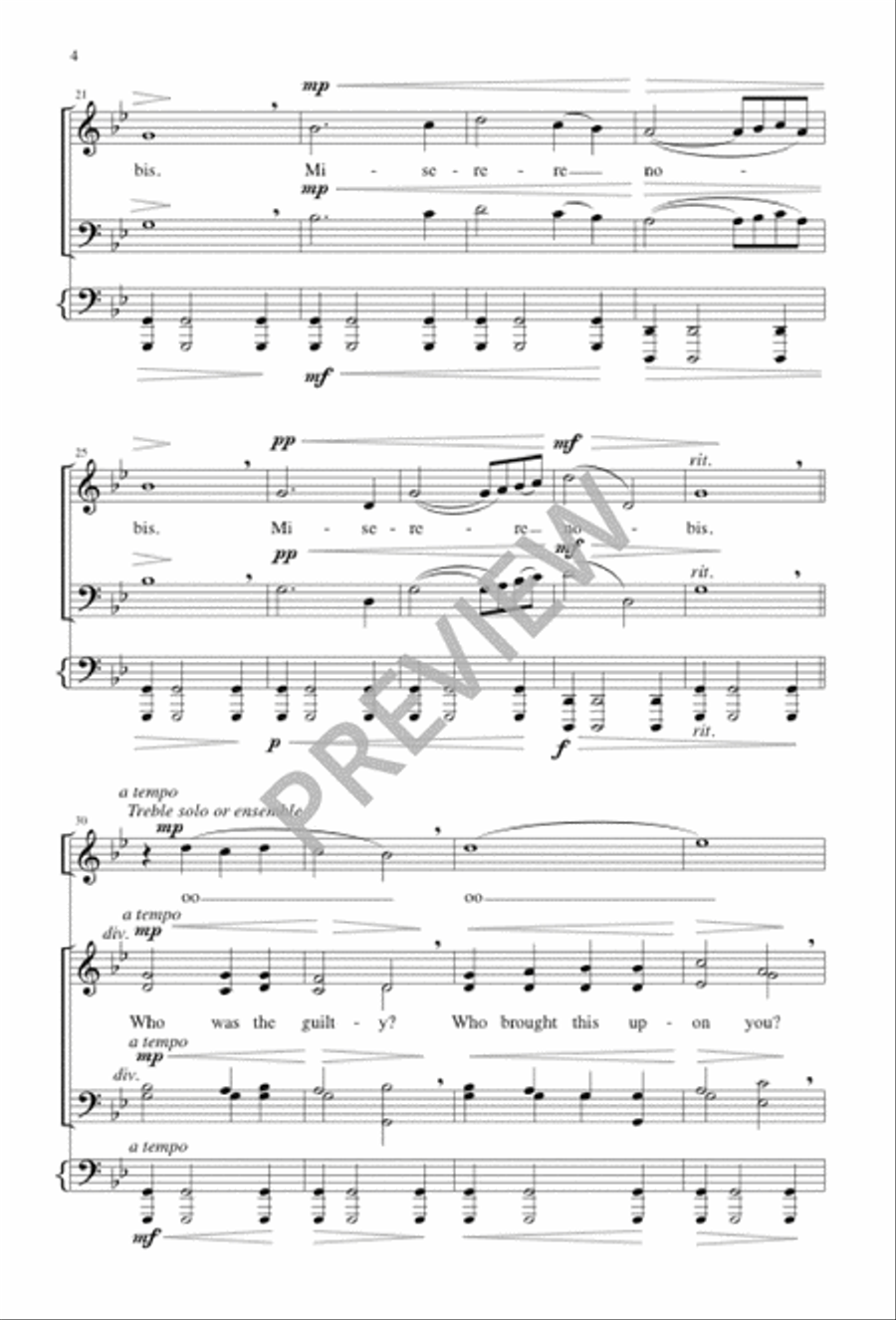 Ah, Holy Jesus Ah, Holy Jesus 4-Part scores gallery preview page 4