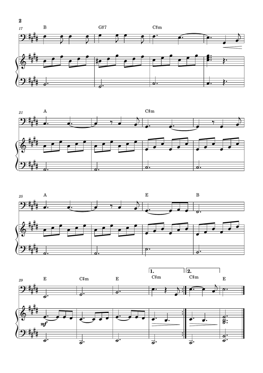 Hallelujah Bassoon scores gallery preview page 2