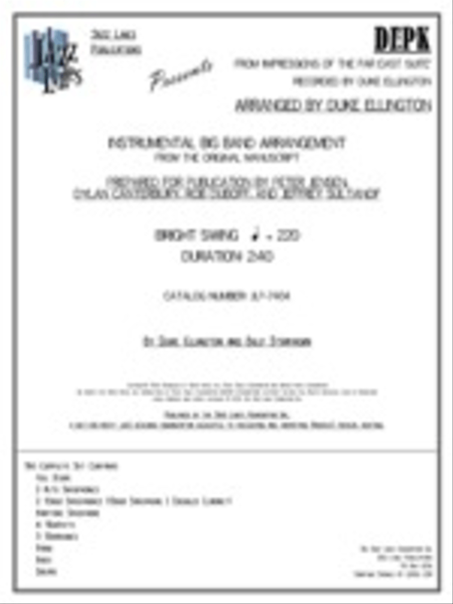 Depk (From The Far East Suite) Big Band scores gallery preview page 1