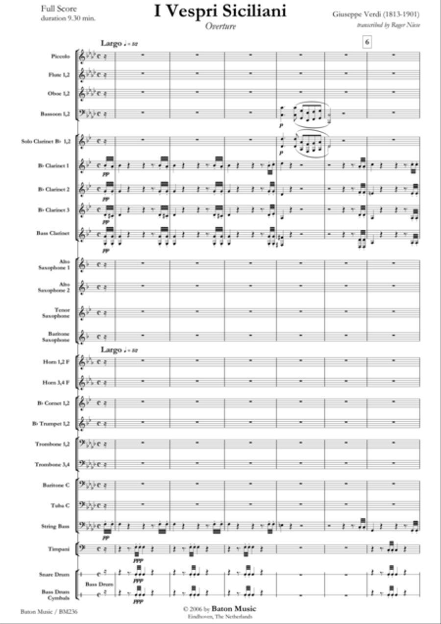 I Vespri Siciliani Concert Band scores gallery preview page 2