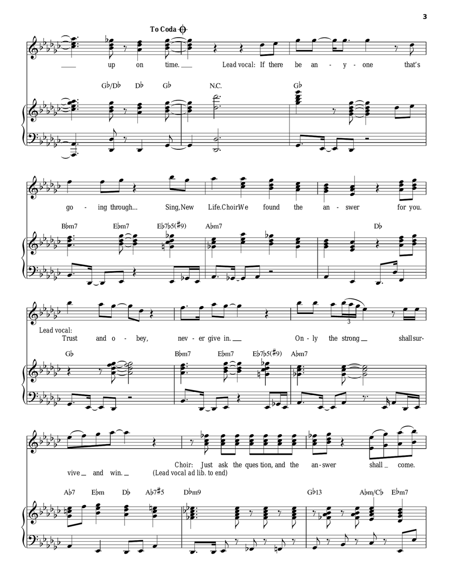 Show Up! Piano, Vocal, Guitar scores gallery preview page 3