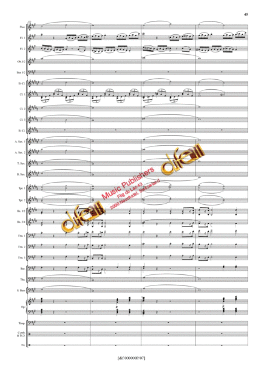 La Moldau Concert Band scores gallery preview page 44