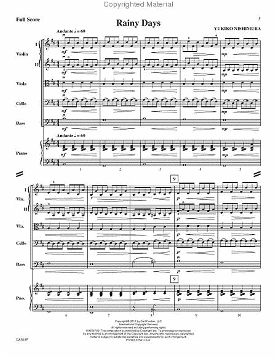 Rainy Days String Orchestra scores gallery preview page 2