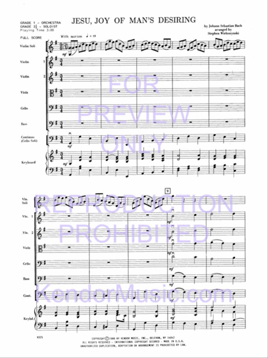 Jesu, Joy Of Man's Desiring String Orchestra scores gallery preview page 2