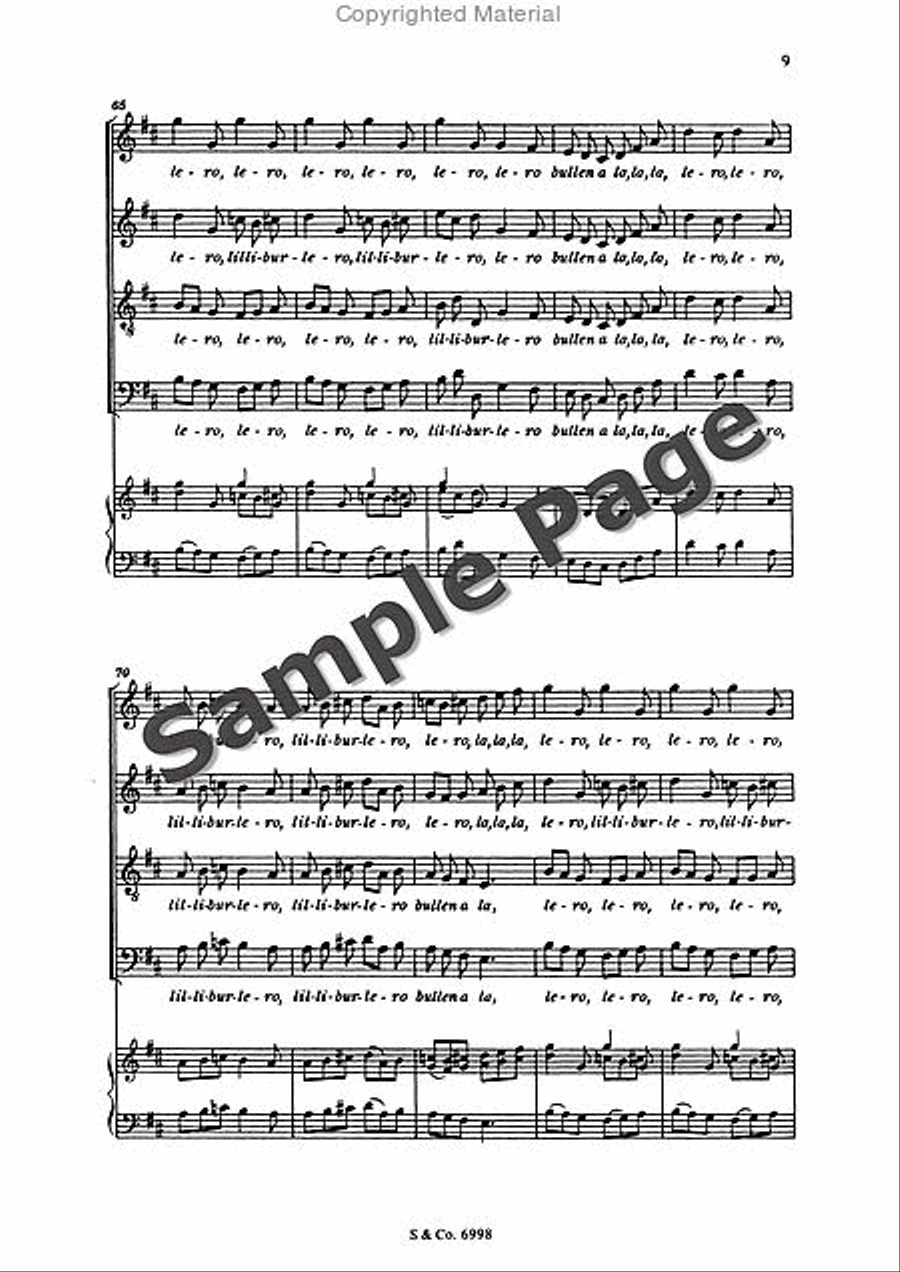 Lilliburlero Lilliburlero 4-Part scores gallery preview page 10