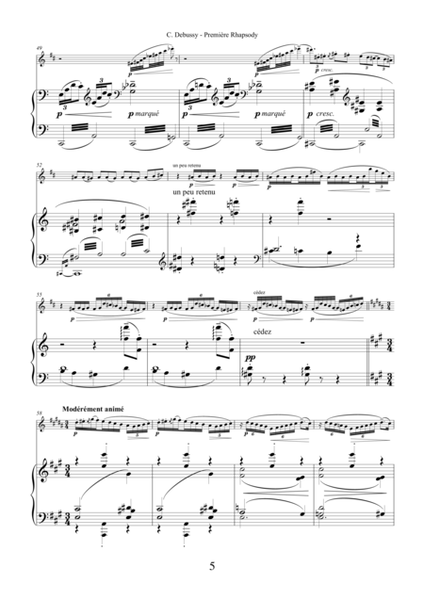Premiere Rhapsody by Claude Debussy for clarinet and piano