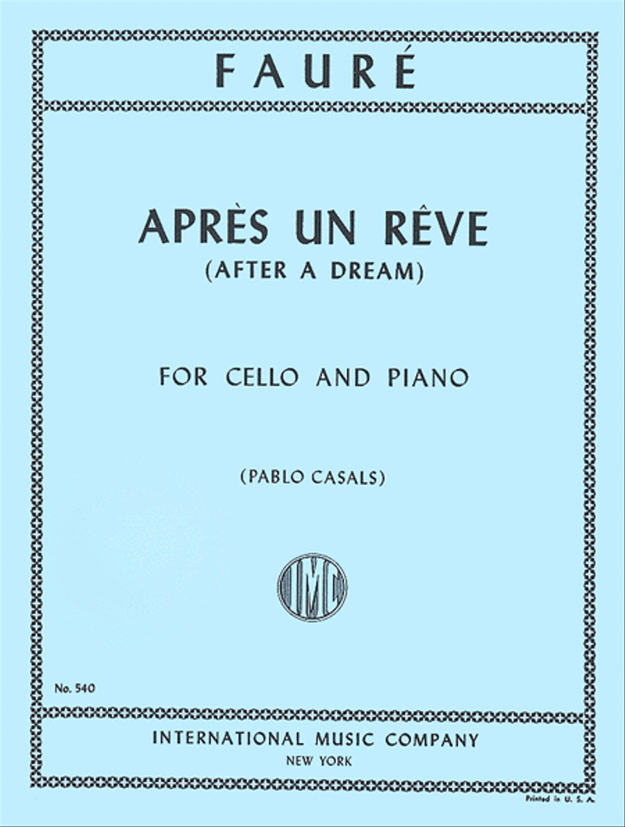Apres Un Reve (After A Dream) Piano Accompaniment scores gallery preview page 1