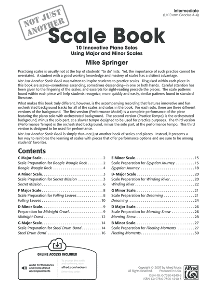 Not Just Another Scale Book, Book 1 Piano Method scores gallery preview page 2