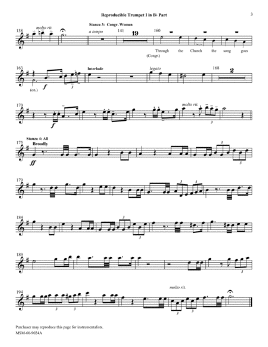 Holy God, We Praise Your Name Choir scores gallery preview page 3