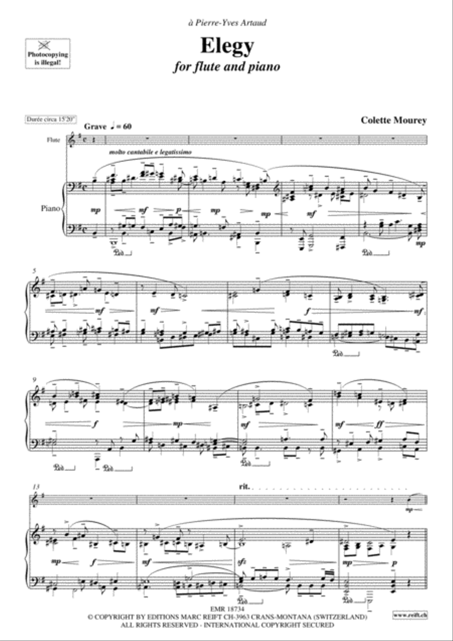 Elegy Flute Solo scores gallery preview page 3