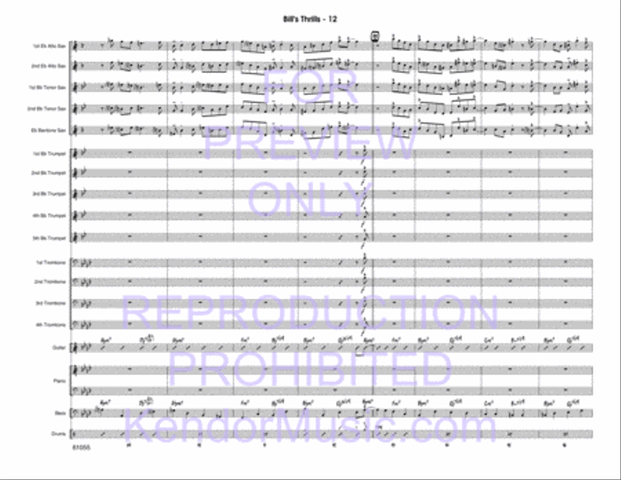 Bill's Thrills Jazz Ensemble scores gallery preview page 13