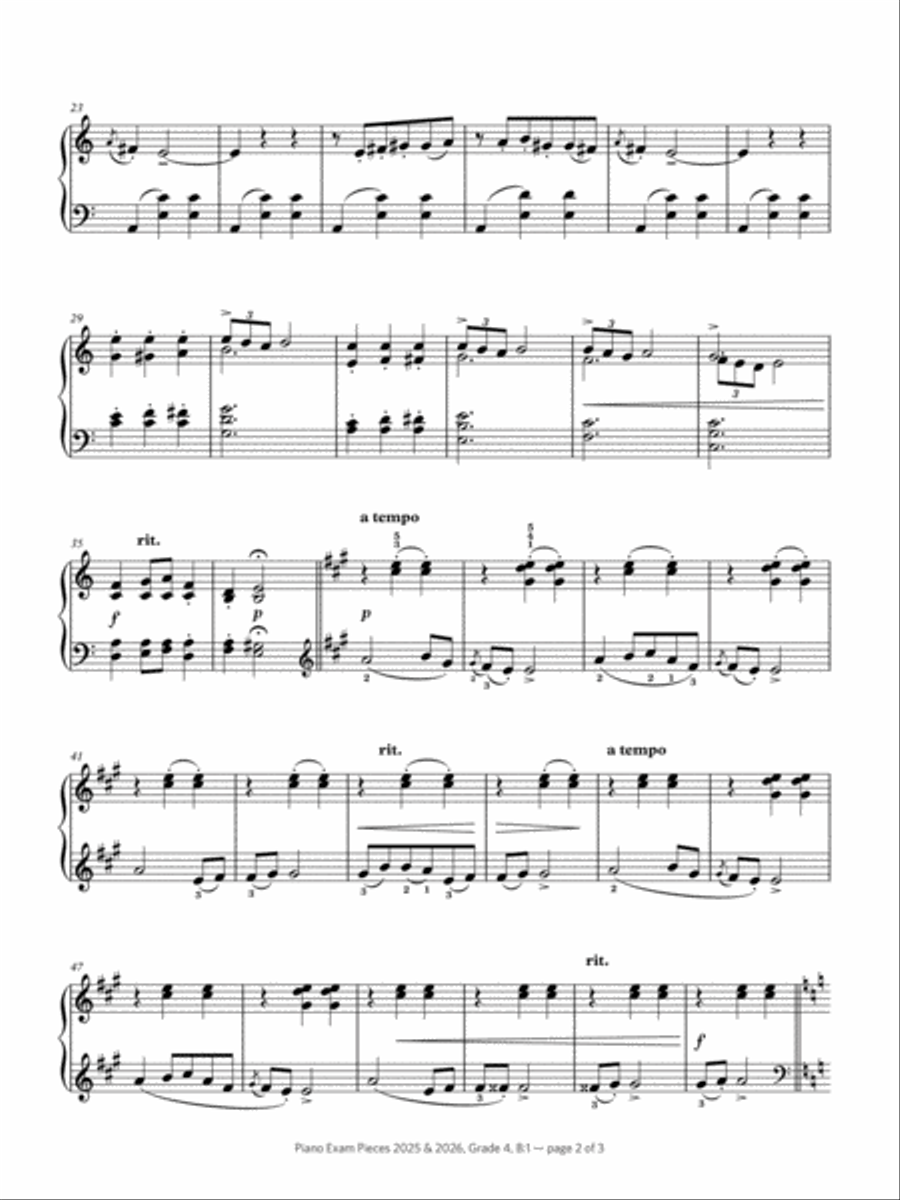 Waltz (Grade 4, list B1, from the ABRSM Piano Syllabus 2025 & 2026) Piano Method scores gallery preview page 2
