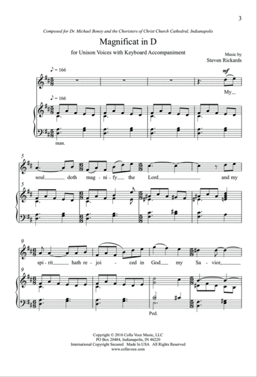 Magnificat and Nunc Dimittis in D Unison Choir scores gallery preview page 2
