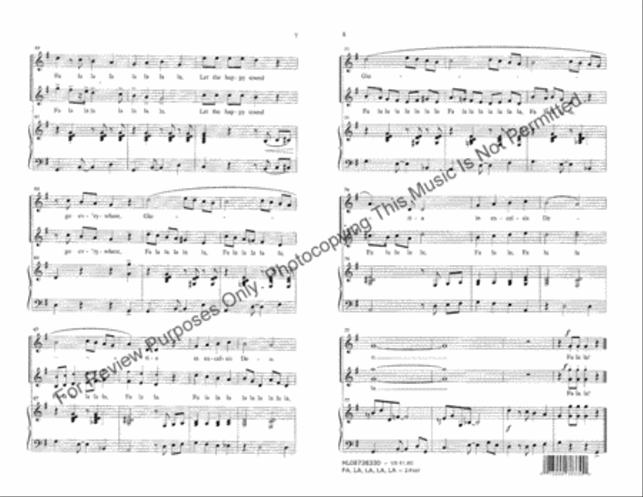Fa, La, La, La, La 2-Part scores gallery preview page 5