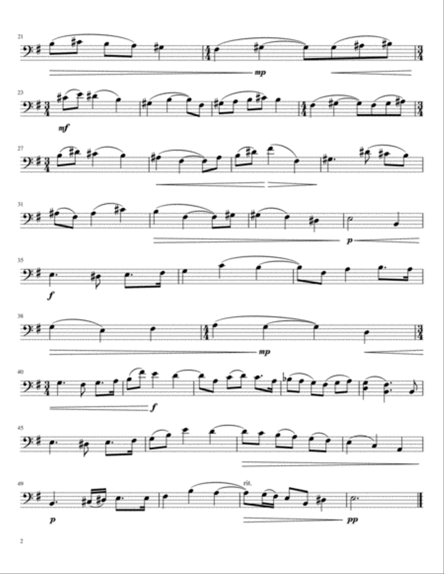 Four Melodies for Solo Cello Cello Solo scores gallery preview page 2