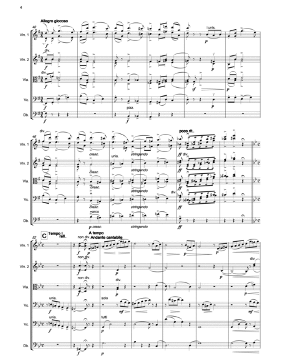 TCHAIKOVSKY June (The Seasons) for string orchestra String Orchestra scores gallery preview page 4
