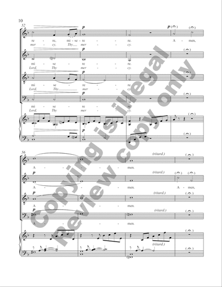 Ave verum Corpus (Jesus, Word of God Incarnate) 4-Part scores gallery preview page 11
