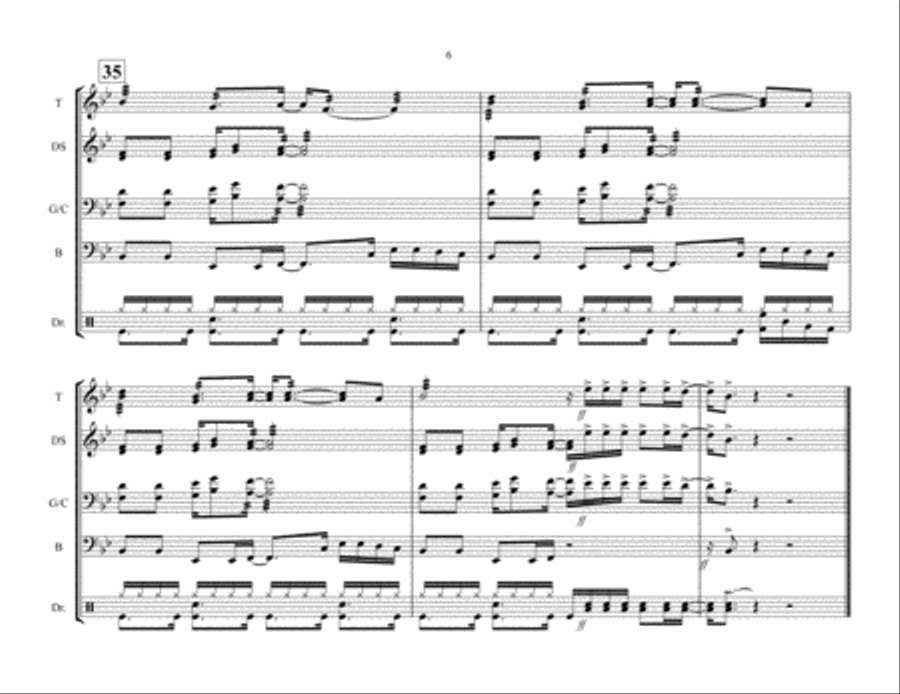 La Bamba La Bamba Percussion Ensemble scores gallery preview page 6