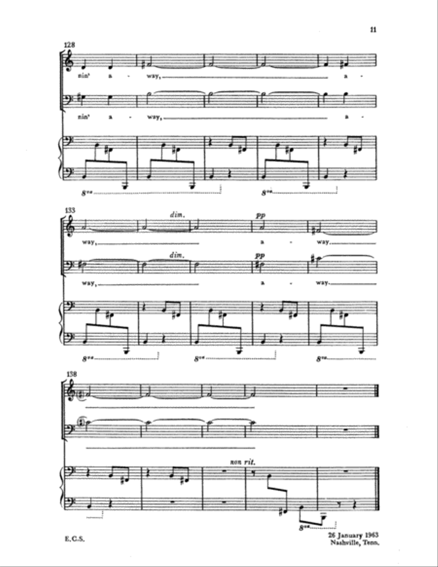 Two Ballads: 2. Pretty Polly 3-Part scores gallery preview page 11