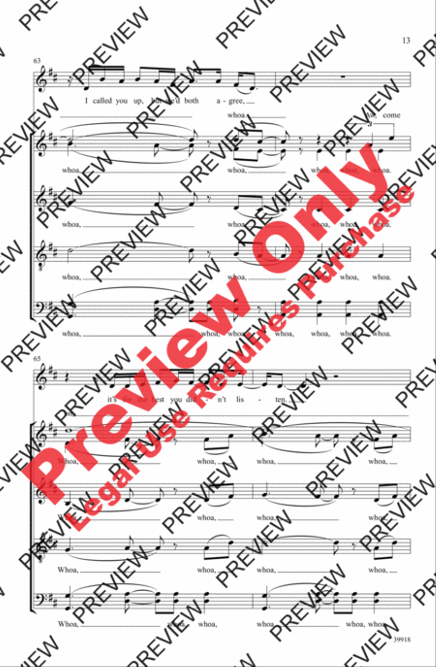 Some Nights Some Nights 4-Part scores gallery preview page 13