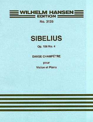 Book cover for Jean Sibelius: Dance Champetre No.4 Op.106 No.4