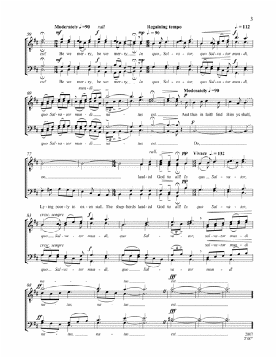 Be We Merry TTBB scores gallery preview page 4