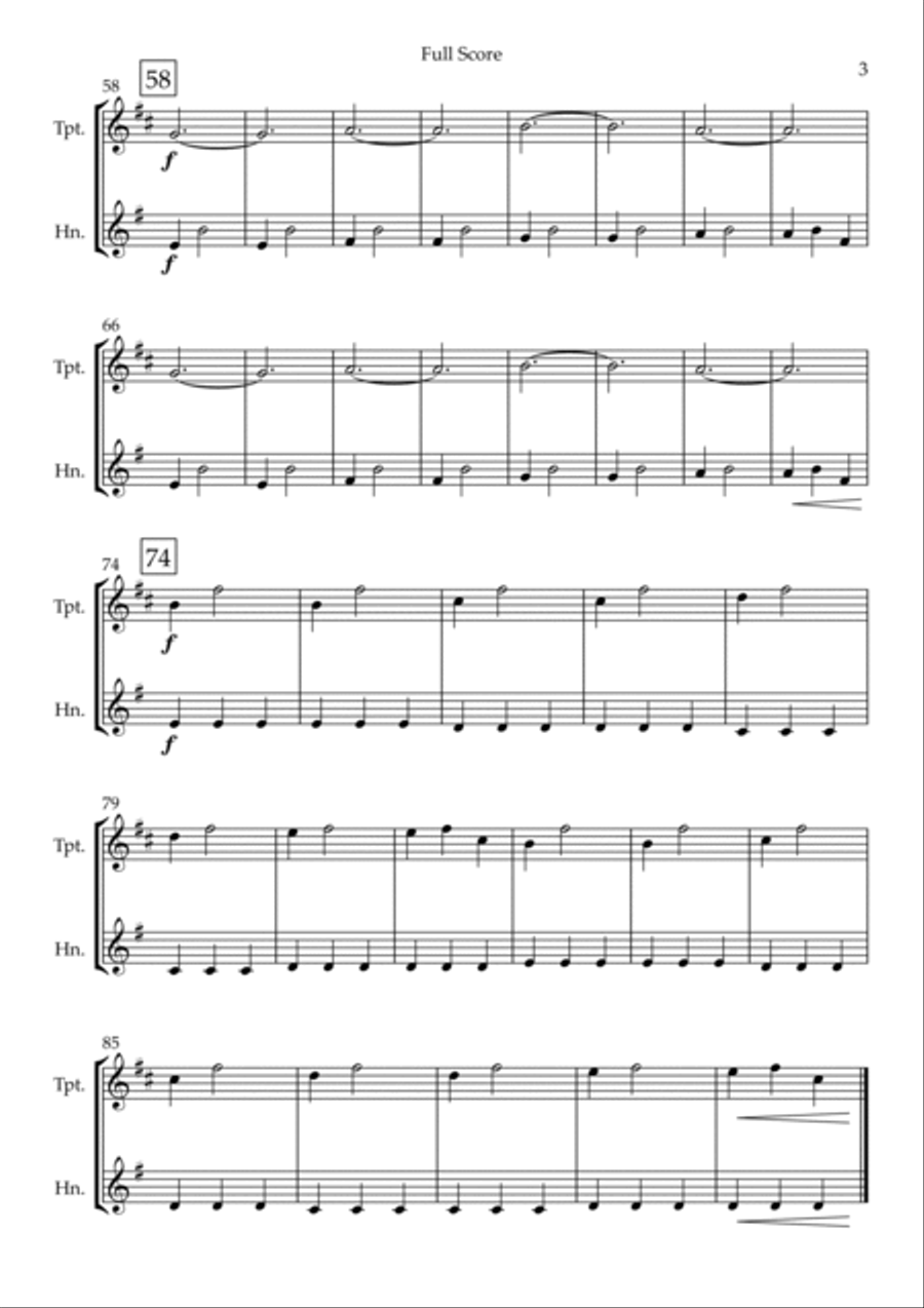 Cornfield Chase Brass Duet scores gallery preview page 3