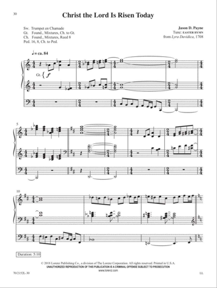 Easter Jubilation Organ Solo scores gallery preview page 8