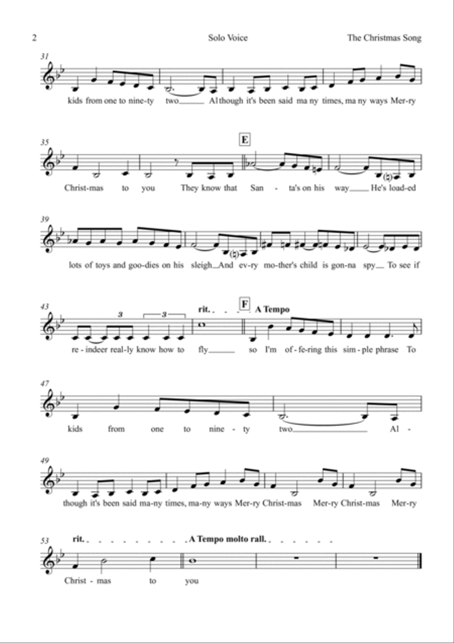 The Christmas Song (chestnuts Roasting On An Open Fire) Full Orchestra scores gallery preview page 2
