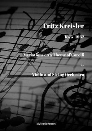 Book cover for Kreisler Variations on a Theme by Corelli for Violin and String Orchestra