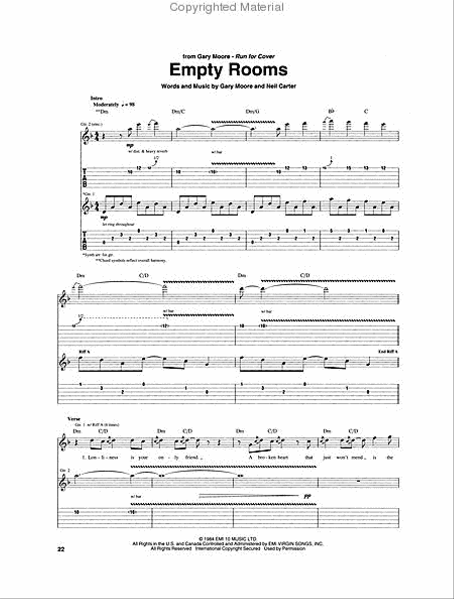 Best of Gary Moore Electric Guitar scores gallery preview page 3